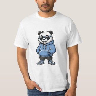 Camiseta Ilustración de Streetwear de Panda Genial – Unisex