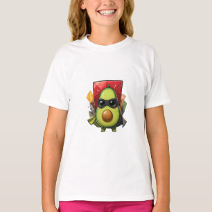Camiseta Ilustración de Superhéroe de Aguacate