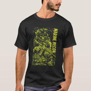 Camiseta Ilustración de terror táctico de reconocimiento de