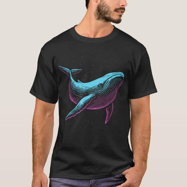 Camiseta Ilustración de Tiburón Azul (Anverso)