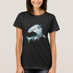 Camiseta Ilustración de Tiburón Martillo Grande - O Potente