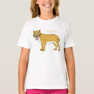 Camiseta Ilustracion de tigre con dientes de saber