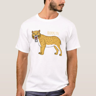 Camiseta Ilustracion de tigre con dientes de saber