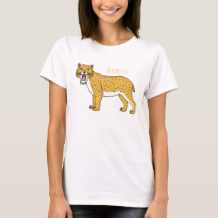 Camiseta Ilustracion de tigre con dientes de saber