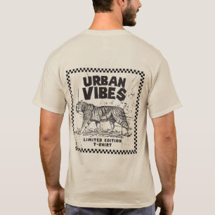 Camiseta Ilustración de Tigre con Estilo Urbano para Hombre