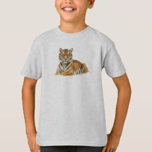 Camiseta Ilustración de Tigre en Acuarela – Fauna Majestuos