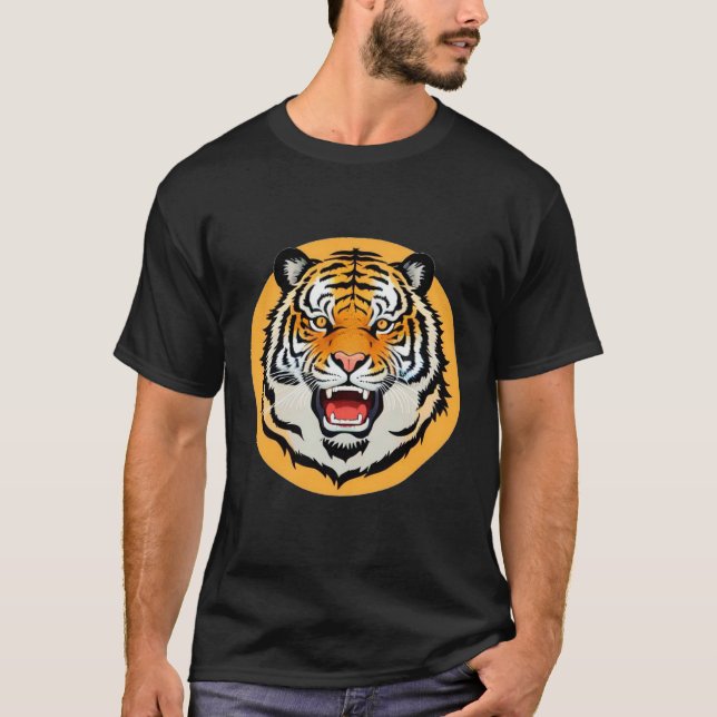 Camiseta Ilustración de Tigre Poderoso (Anverso)