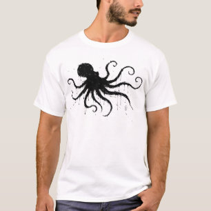 Camiseta Ilustración de tinta oscura de las Orcadas: Pulpo 