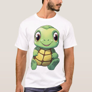 Camiseta Ilustración de tortuga de dibujos animados