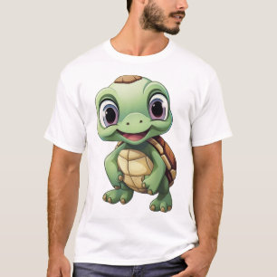 Camiseta ilustración de tortuga de dibujos animados Copia