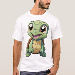 Camiseta Ilustración de tortuga de dibujos animados Copiar