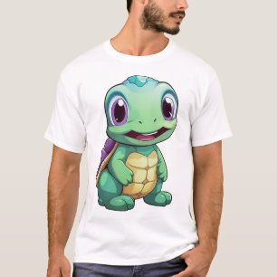 Camiseta Ilustración de tortuga de dibujos animados Copiar
