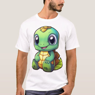 Camiseta ilustración de tortuga de dibujos animados Copiar
