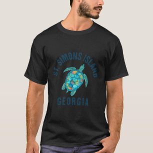 Camiseta Ilustracion de tortugas marinas de la isla de St S