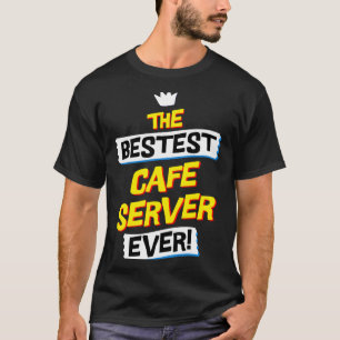 Camiseta Ilustración de trabajo de camarero de café restaur