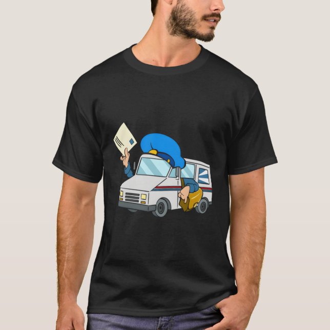 Camiseta Ilustracion de transporte postal (Anverso)