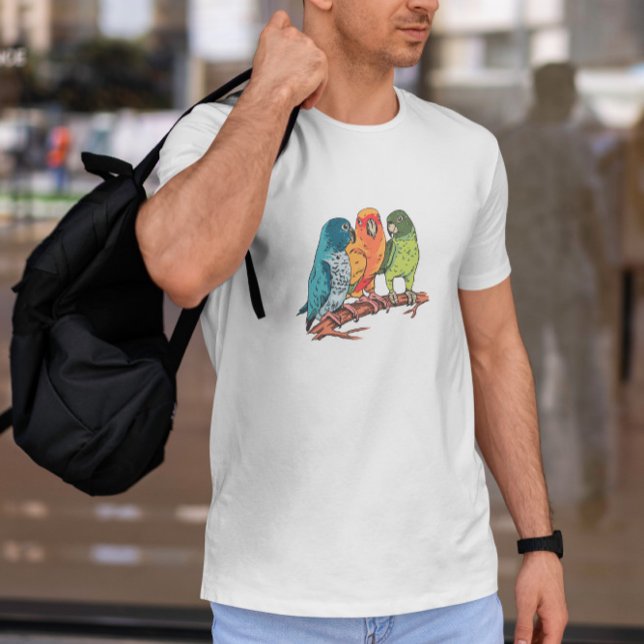Camiseta Ilustracion de tres loros (Subido por el creador)