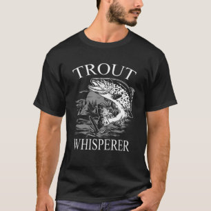 Camiseta Ilustracion de trucha arco iris pesca pesca con mo