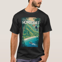 Ilustración de Tucán de Honduras Arte de Viaje Vin