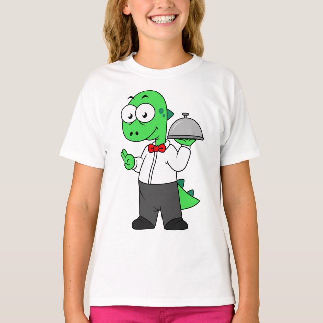 Camiseta Ilustracion De Un Agujero De Comida Tirrannosaurus (Anverso)