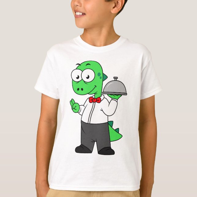 Camiseta Ilustracion De Un Agujero De Comida Tirrannosaurus (Anverso)