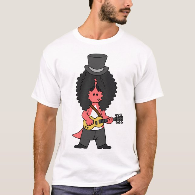 Camiseta Ilustracion De Un Allosauro Vestido Como Estrella  (Anverso)