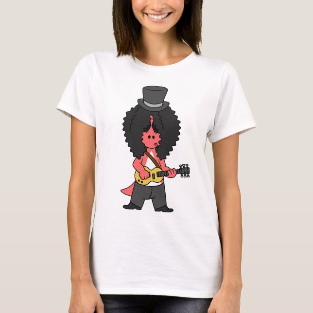 Camiseta Ilustracion De Un Allosauro Vestido Como Estrella  (Anverso)