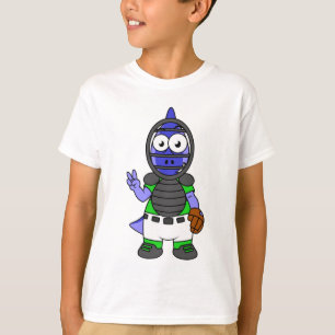 Camiseta Ilustracion De Un Catcher De Béisbol Parasauroloph
