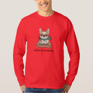 Camiseta Ilustración de un divertido Bulldog Francés leyend