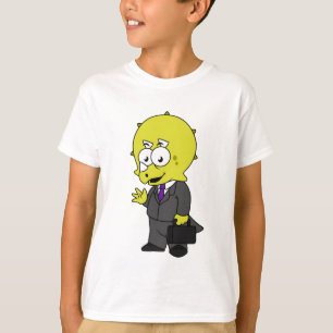 Camiseta Ilustracion De Un Empresario De Triceratops.