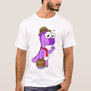 Camiseta Ilustracion De Un Empresario Pachycephalosaurio.