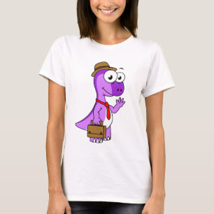 Camiseta Ilustracion De Un Empresario Pachycephalosaurio.