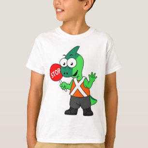 Camiseta Ilustracion De Un Encargado Del Tráfico De Parasau