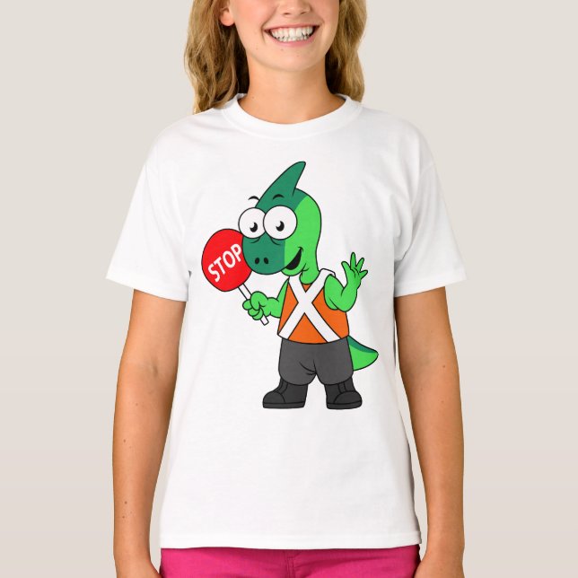 Camiseta Ilustracion De Un Encargado Del Tráfico De Parasau (Anverso)