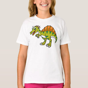 Camiseta Ilustracion De Un Espinosaurio Sonriente.