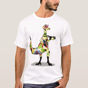 Camiseta Ilustracion De Un Fotógrafo Iguanodon.