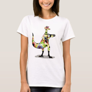 Camiseta Ilustracion De Un Fotógrafo Iguanodon.