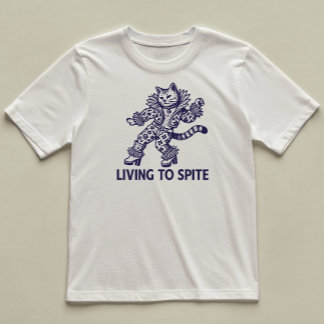 Camiseta Ilustración De Un Gato Divertido De Vivir Para Esp
