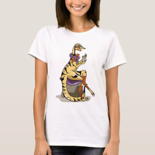 Camiseta Ilustracion De Un Iguanodon Que Se Enluce Las Uñas