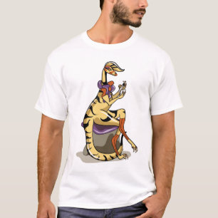 Camiseta Ilustracion De Un Iguanodon Que Se Enluce Las Uñas