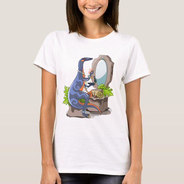 Camiseta Ilustracion De Un Iguanodon Que Se Pone En El Maqu (Anverso)
