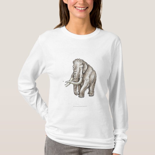 Camiseta Ilustracion de un mamut (Anverso)