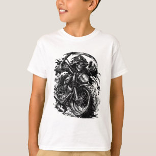 Camiseta Ilustración de un motociclista de la Parca