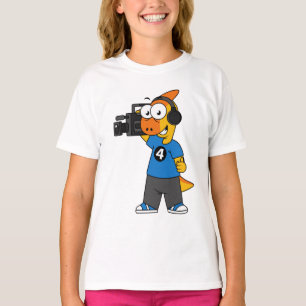 Camiseta Ilustracion De Un Operador De Cámara Parasauroloph