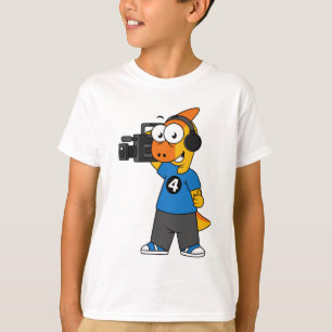 Camiseta Ilustracion De Un Operador De Cámara Parasauroloph