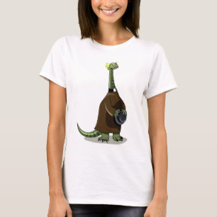 Camiseta Ilustracion De Un Plateosaurio Vestido Como Sacerd