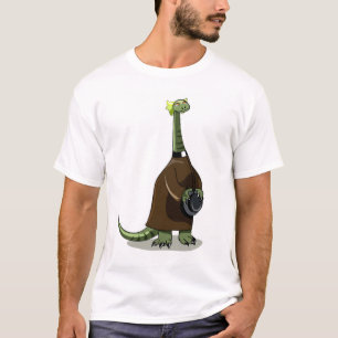 Camiseta Ilustracion De Un Plateosaurio Vestido Como Sacerd