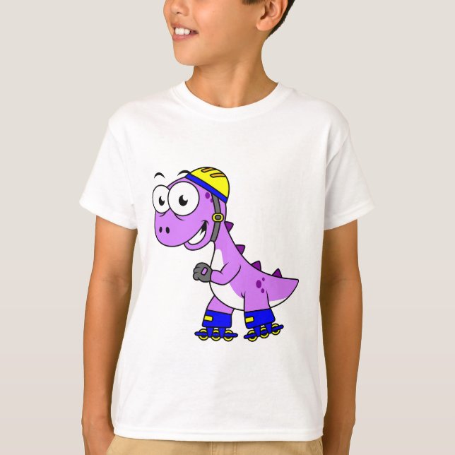Camiseta Ilustracion De Un Rex Tirrannosaurus. (Anverso)