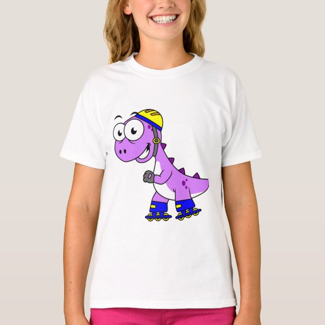 Camiseta Ilustracion De Un Rex Tirrannosaurus. (Anverso)