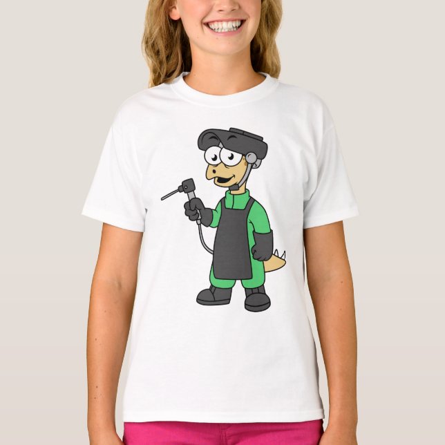 Camiseta Ilustracion De Un Soldado Estegosaurio. (Anverso)